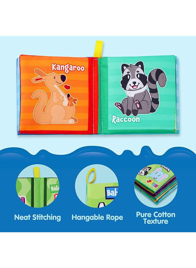 JOYIN 12 Pcs Bath Books Nontoxic Fabric Soft Crinkly Cloth Books Waterproof Bathtub Pool And Early Education First Toys For Infant Newborn Baby Toddlers Kids Birthday Gifts - Image 5