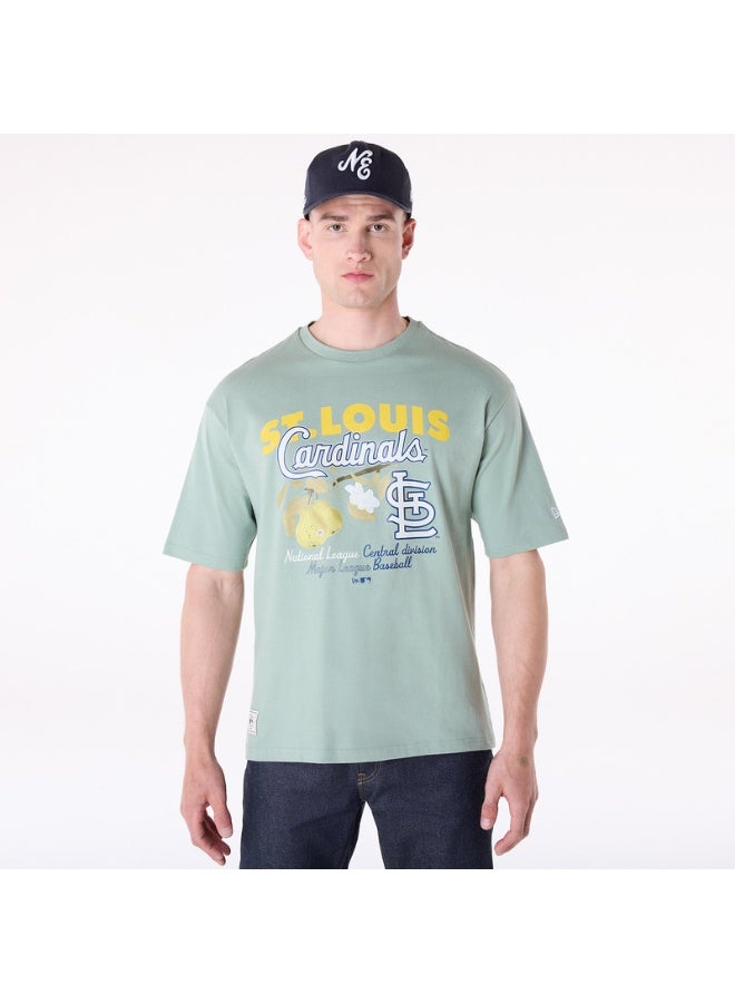 NEW ERA تي شيرت MLB FRUIT GRPHC CF STLCAR EVG - Image 1
