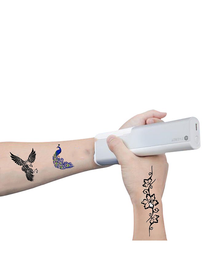 Generic - Portable PrintPen Handheld Printer Inkjet Pen Tattoo Printing Machine Compatible with Android/iOS Smartphone for All Surfaces DIY Pattern Tattoo Code Printing - Image 1