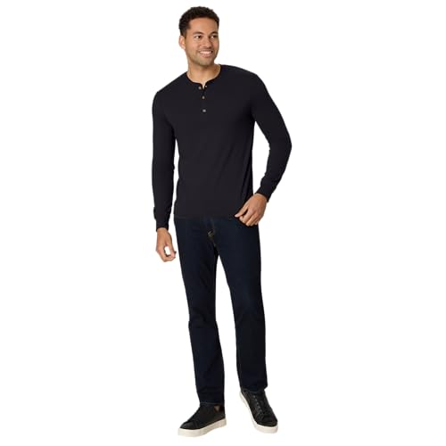 Hanes قميص هينز أورجينالز للرجال بأكمام طويلة من مزيج ثلاثي، أسود، متوسط - Image 5