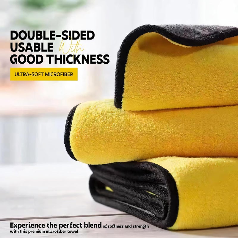 MIORAH Microfiber Cleaning Cloth for Car & Home | Ultra Soft Dusting & Glass Cleaning Cloth – Lint-Free & Reusable (40x40cm-3Pc) - Image 4