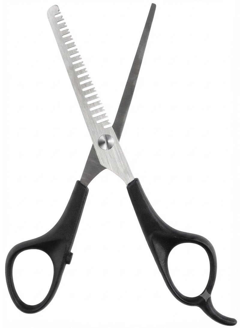 Professional Hair Thinning Scissors 6.3 Inch – Stainless Steel Texturizing Shears with Double Serrated Blade, Adjustable Tension Screw, Ergonomic Handle for Men, Women, Kids, Home & Salon Use - Image 1
