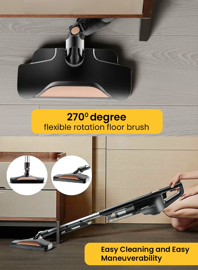 Deerma Portable Upright and Handheld Vacuum Cleaner, Pinhole Stainless Steel with 4-Stage HEPA Filtration System 0.8 L 600 W DX600 black - Image 5