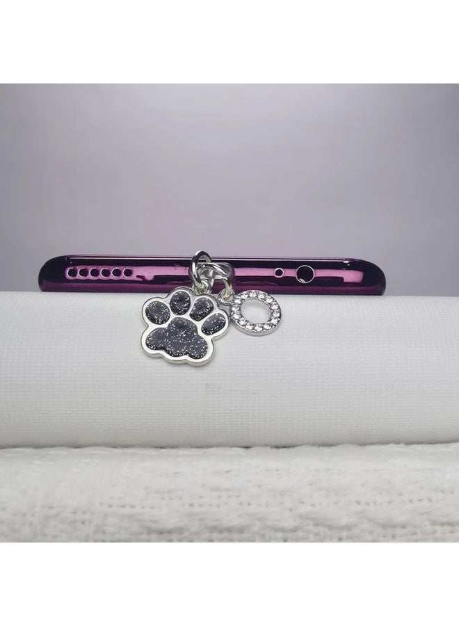 Cute Black Letter Dust Plug For IPhone 5 To 14 Type C Port Cover Protective Cap - Image 1