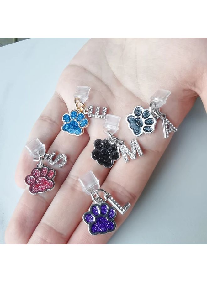 Cute Black Letter Dust Plug For IPhone 5 To 14 Type C Port Cover Protective Cap - Image 2