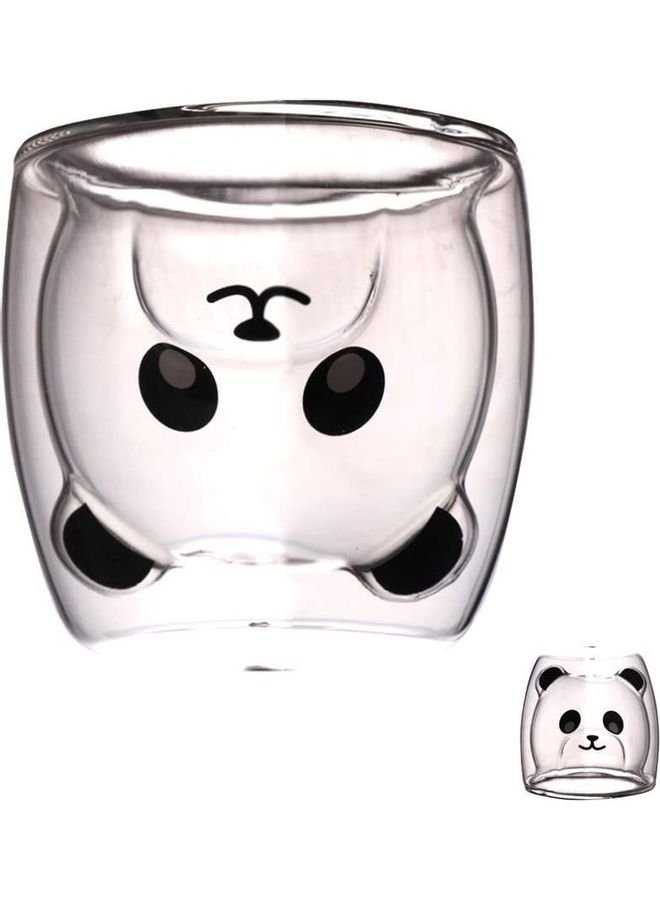 NIBEMINENT Creative Cute Shape Double-Layer Coffee Mug Clear 230ml - Image 1