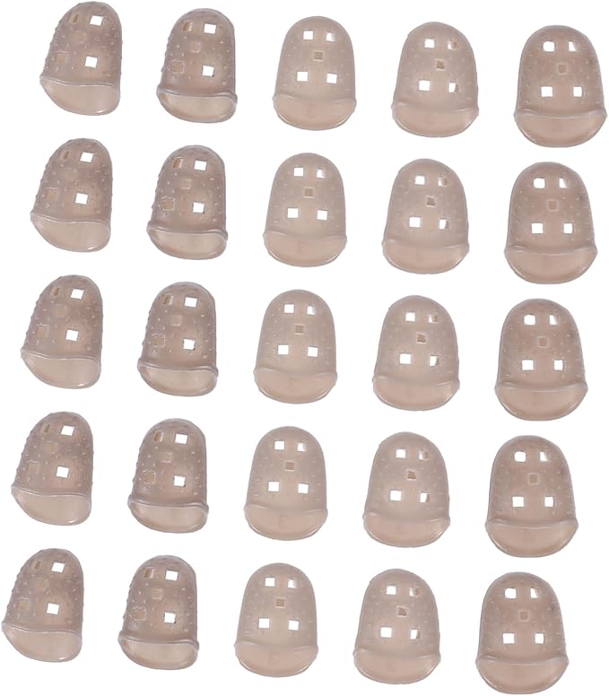 Grey Silicone Guitar Protectors 25pcs For Mandolin Ukulele String Instruments - Image 1