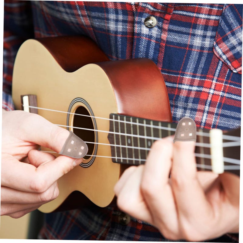 Grey Silicone Guitar Protectors 25pcs For Mandolin Ukulele String Instruments - Image 3