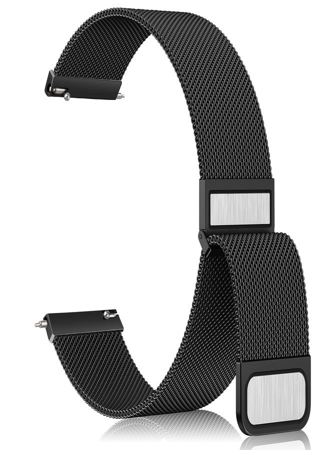 Vanjua 22mm Watch Band for Women Men, 22mm Quick Release Stainless Steel Metal Mesh Loop Adjustable Magnetic Replacement Wristbands Straps Bands - Image 1