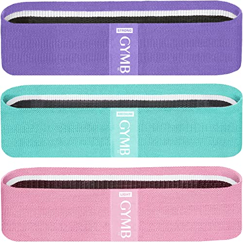 Gymbee Resistance Bands for Working Out - Exercise Bands to Workout Glutes, Thighs & Legs - No Slip Cloth Booty Band for Gym & Home Fitness, Yoga, Strength & Pilates for Men/Women - 3 Levels - Image 1