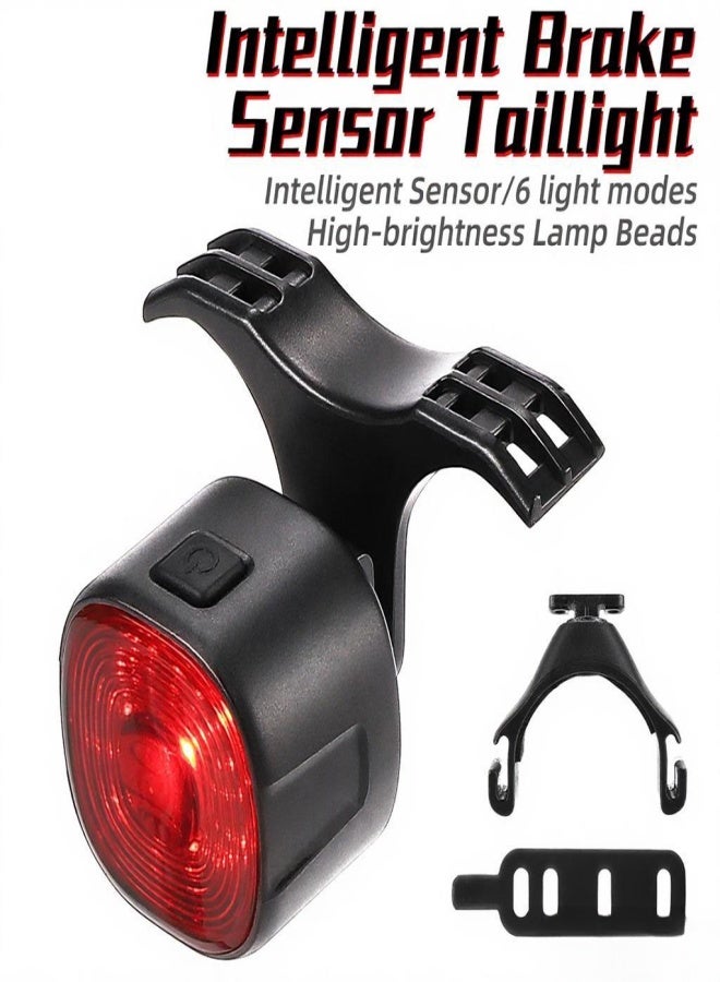 WEST BIKING Intelligent Bike Taillight Rechargeable Bicycle Rear Light High-Bright Cycling Warning Lamp Waterproof with 6 Light Modes for MTB Mountain Bike Road Bike - Image 4