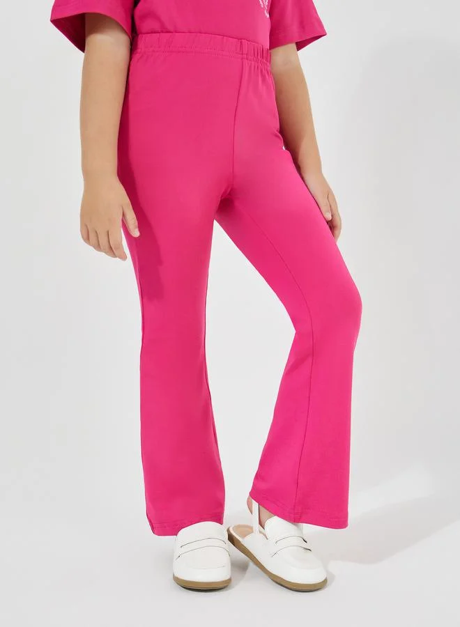 Styli Dropped Shoulder Oversized T-Shirt & Flared Leggings Set