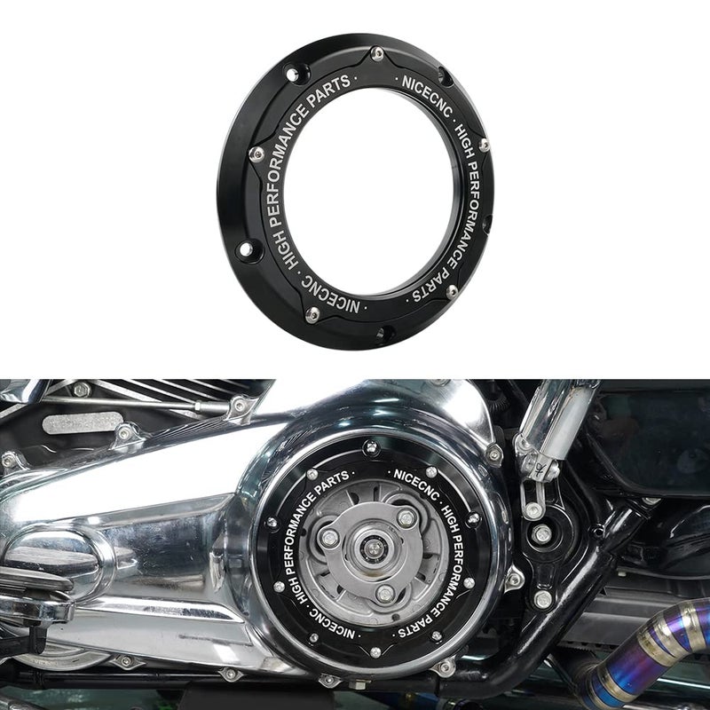 NICECNC Black Derby Cover Clutch Cover Compatible with Harley Davidson CVO Limited FLHTKSE 20142020Road Glide FLTRXRoad King FLHRCVO Street Glide FLHXSE23Freewheeler FLRTSEE FITMENT