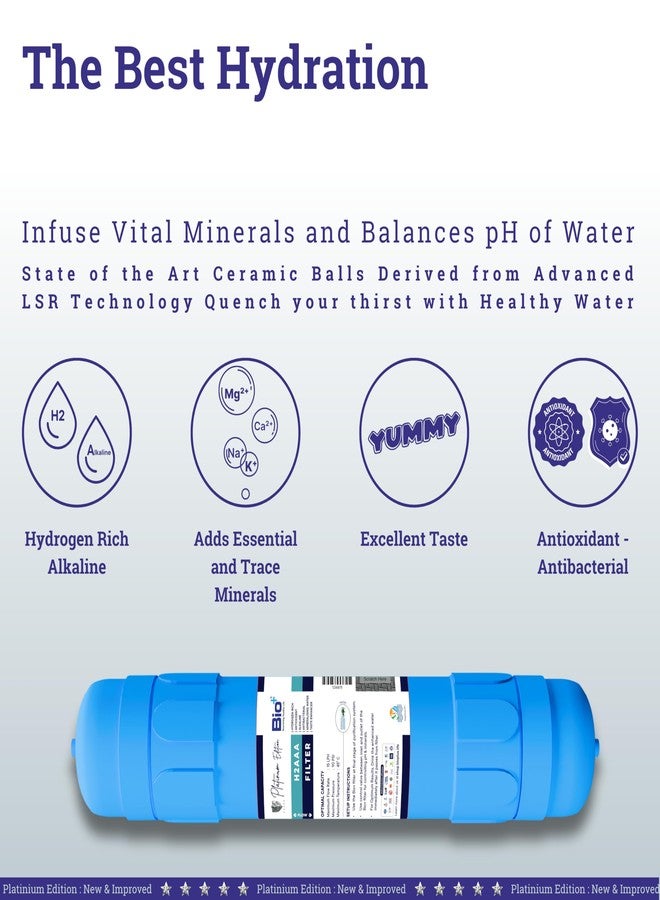 Bioplus 11" Alkaline and Mineral Water Filter Cartridge for Ro Water Purifier with antioxidant - Image 2
