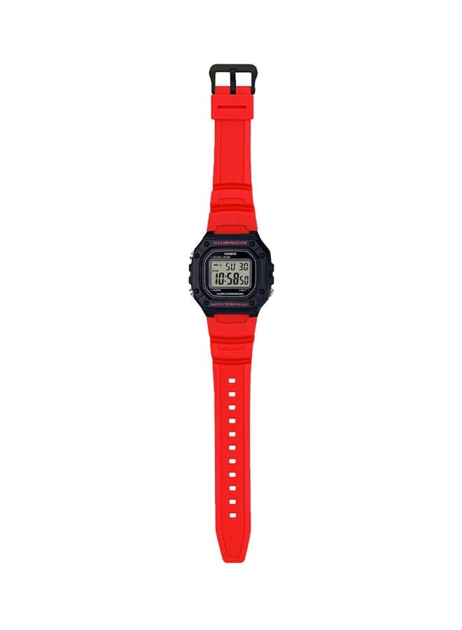 CASIO Men Water Resistant Digital Watch W-218H-4B - 44 mm - Red - Image 5