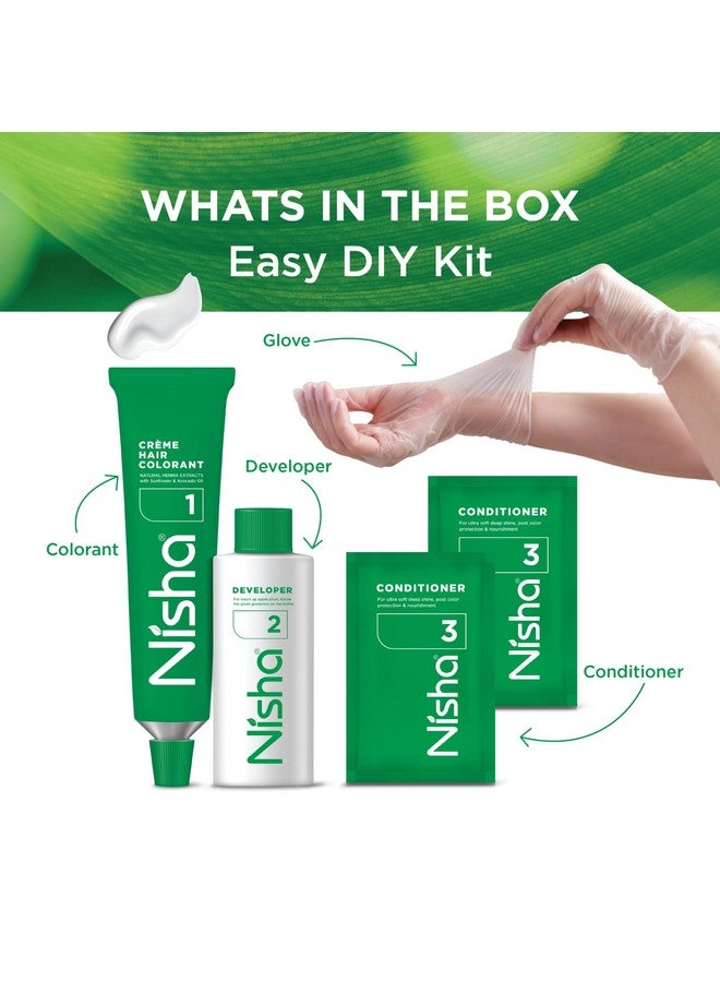 Nisha Cream Hair Color With The Benefits Of Natural Henna Extracts, Sunflower & Avocado Oil, Easy To Use Hair Color 150Ml Pack Of 1, Flame Red … - Image 3