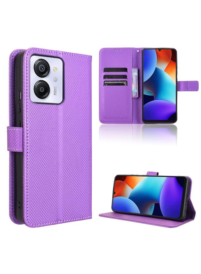 زبون جراب لهاتف Blackview Color 8 / Oscal Modern 8 مصنوع من الجلد بتصميم Diamond Texture - Image 1