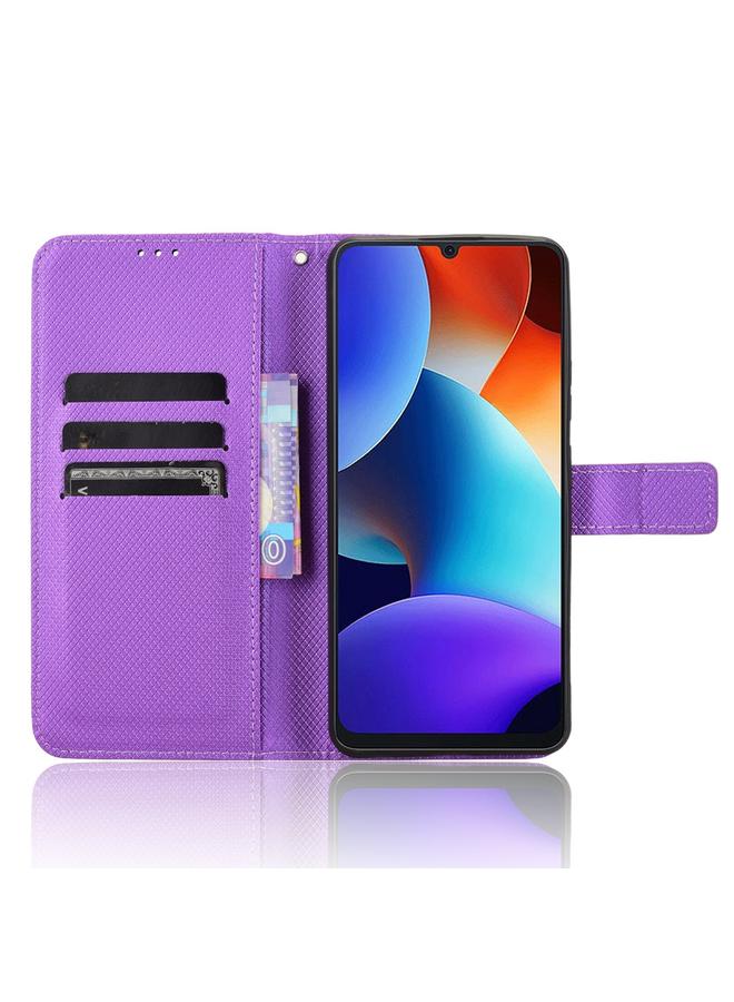 زبون جراب لهاتف Blackview Color 8 / Oscal Modern 8 مصنوع من الجلد بتصميم Diamond Texture - Image 4