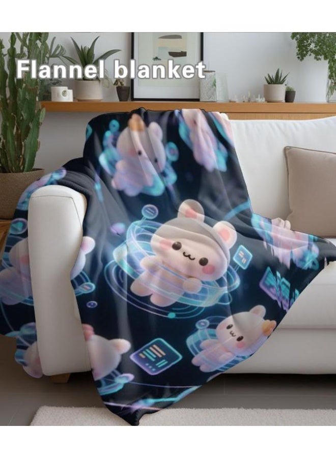 عام بطانية رقيقة من الفانيلا الكرتونية للأطفال والرضع (دافئة ومريحة، ومناسبة للنوم والألعاب) 70 سم * 100 سم - Image 1