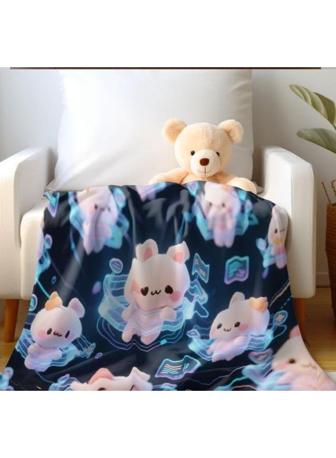 عام بطانية رقيقة من الفانيلا الكرتونية للأطفال والرضع (دافئة ومريحة، ومناسبة للنوم والألعاب) 70 سم * 100 سم - Image 4