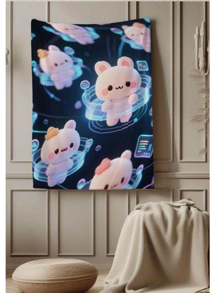 عام بطانية رقيقة من الفانيلا الكرتونية للأطفال والرضع (دافئة ومريحة، ومناسبة للنوم والألعاب) 70 سم * 100 سم - Image 3