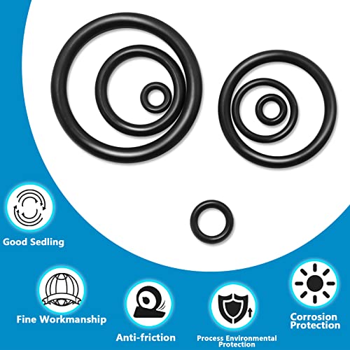 ZDBB 24 Size Rubber O Ring Set,1120 Pcs Black Small O Rings Assortment Kits,Assorted Metric Sealing Washer for Auto Plumbing Faucet Water Air or Gas Repair - Image 4