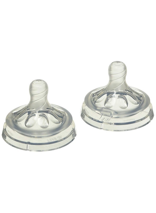 Avent Philips Avent Natural Response Bottle Teat- 2 x Baby Bottle Flow 3 Teats for Newborn Babies, 1+ Months, BPA Free (Model SCY963/02) - Image 1