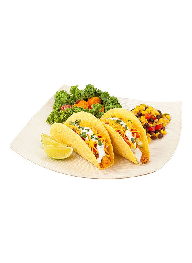Restaurantware Restaurantware-Midori 10.5 x 10.5 Inch Extra Large Square Palm Plates, 100 Microwavable Palm Leaf Plates - Freezable, Sustainable, Areca Palm Leaf Plates, Oven-Ready, For Hot & Cold Foods  - Image 2