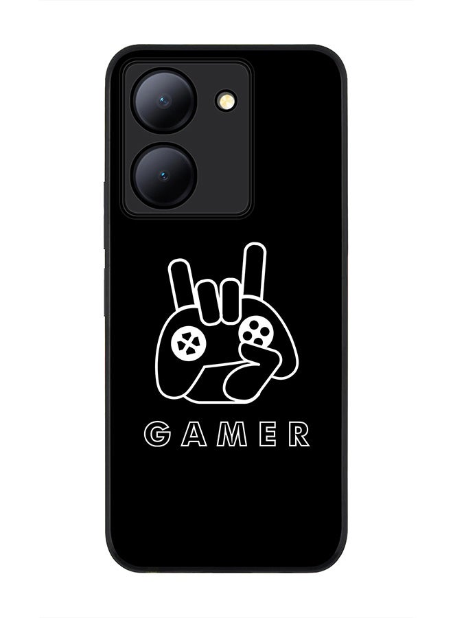 Stylizedd Rugged Black Edge case for Vivo Y36 / Vivo Y36 5G, Slim fit Soft Case Flexible Rubber Edges Anti Drop TPU Gel Thin Cover - Gamer - Image 1