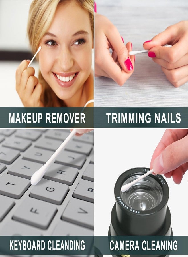 HQSLsund 100 عبوة من أعواد القطن، أعواد قطن مغلفة بشكل فردي، أعواد ورقية مزدوجة الطرف مغلفة بشكل فردي للأذن، المكياج (4 قطع لكل كيس، 100 كيس) - Image 5