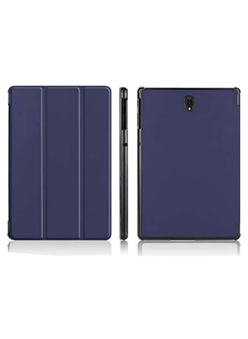 Tri Fold Stand Flip Case For Samsung Galaxy Tab S4 10.5in SM-T835 SM-T830 Smart Cover Funda Tablet Folding Stand Skin Shell Protective Case Blue - Image 2