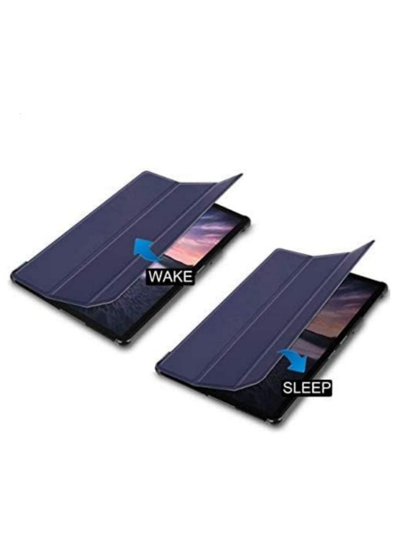 Tri Fold Stand Flip Case For Samsung Galaxy Tab S4 10.5in SM-T835 SM-T830 Smart Cover Funda Tablet Folding Stand Skin Shell Protective Case Blue - Image 3