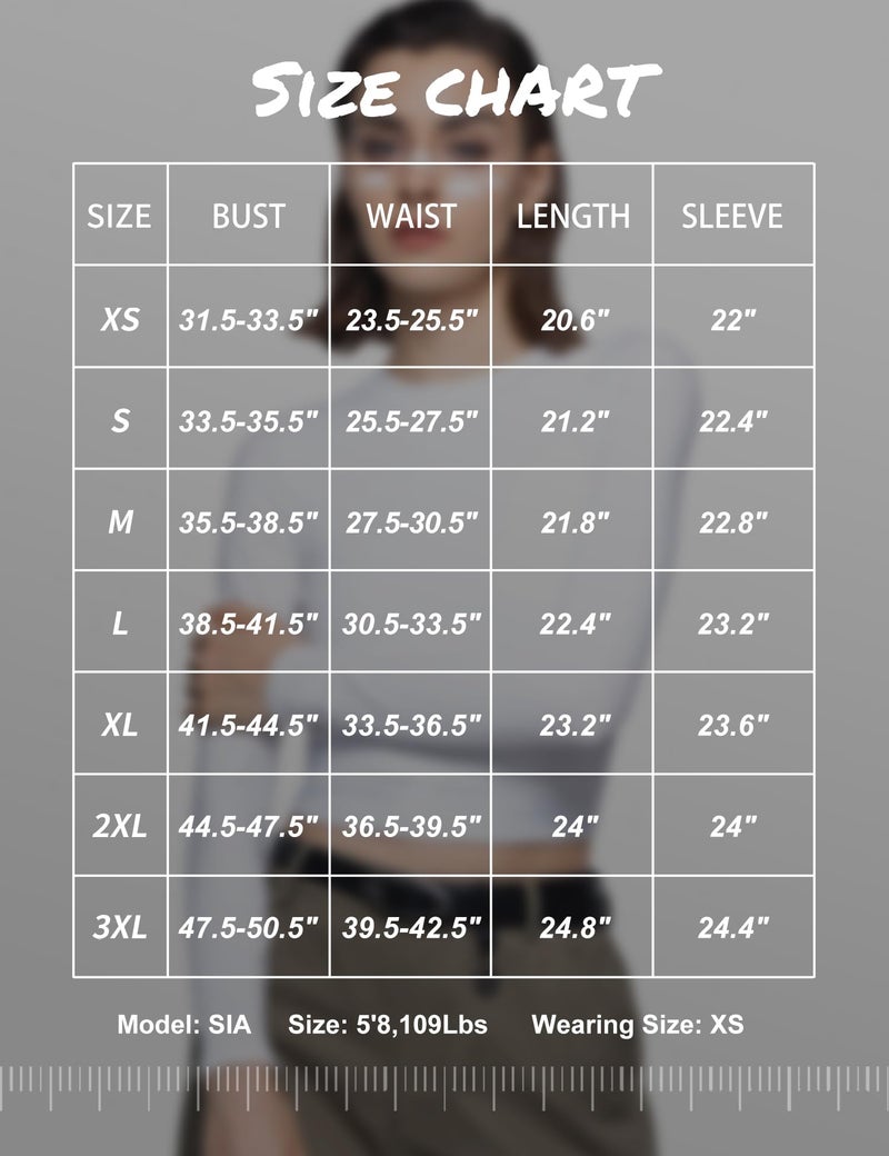 PUMIEY Long Sleeve Shirts for Women Crew Neck Slim Fit Fall Tops Sexy Basic Tee, Splashed White X-Large - Image 4
