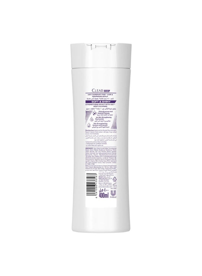 Clear Women Soft & Shiny Shampoo 400ml - Image 2