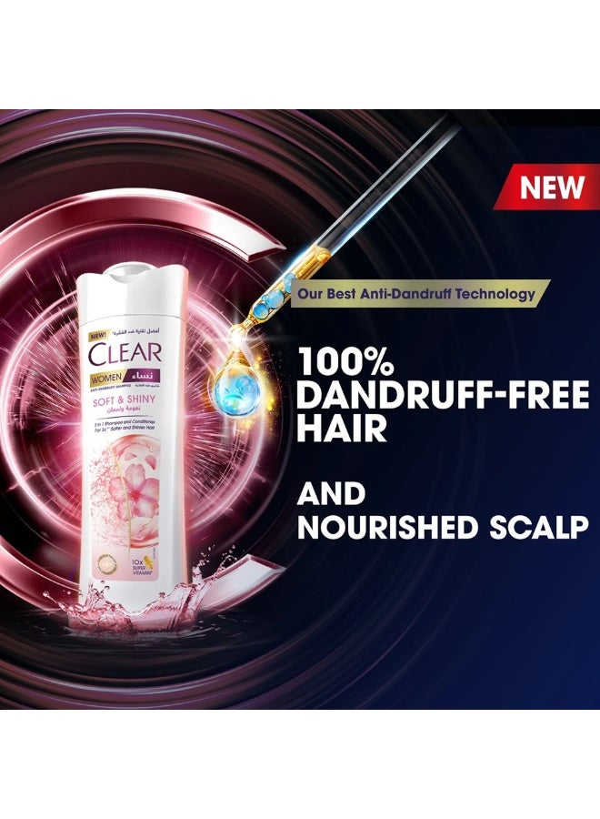 Clear Women Soft & Shiny Shampoo 400ml - Image 3