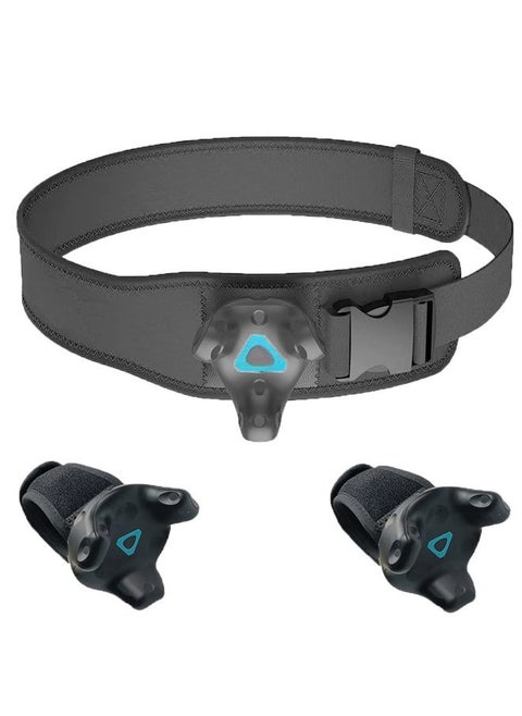 VR Tracker Belt for HTC Vive System Tracker Puck - Adjustable Belt Strap for Waist and Full-Body Tracking in Virtual Reality（1× Waist Strap and 2×Wrist Strap）（Tracker NOT Include）