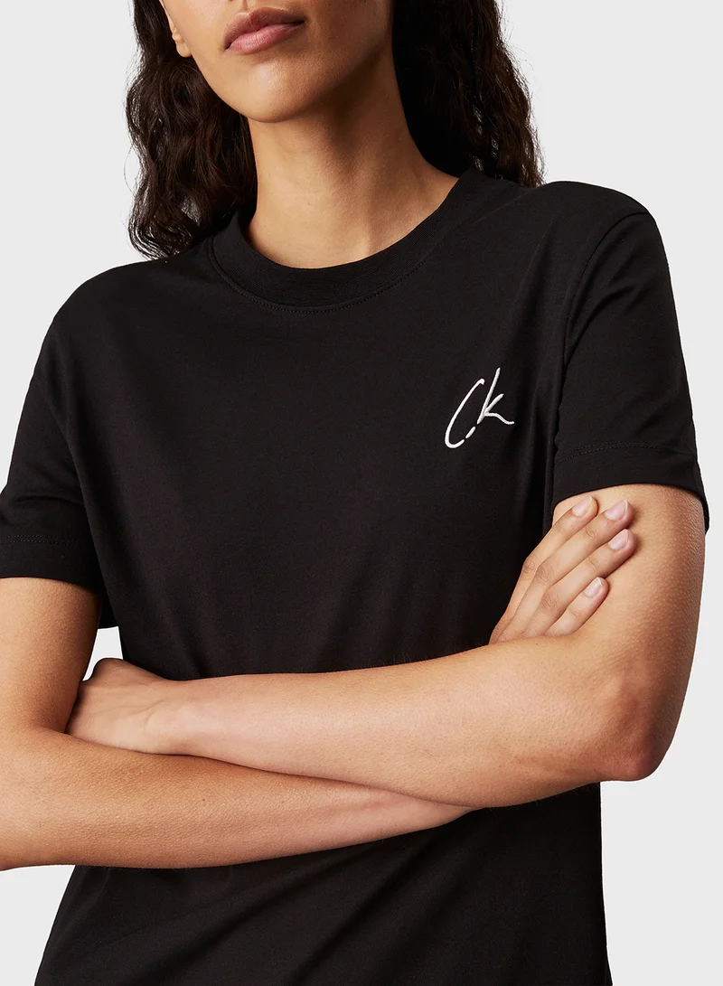 كالفن كلاين جينز Embroidered Ck Regular Tee