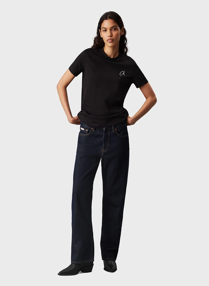 كالفن كلاين جينز Embroidered Ck Regular Tee