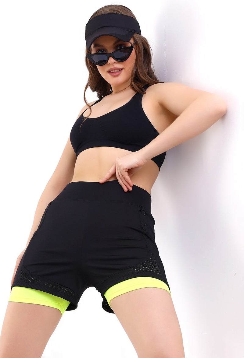 Win Moda Fishnet Tights Shorts Inside Tights Swim Shorts  - Image 5