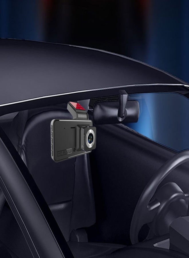 1080P DVR Dash Camera 4 Inch Car Dashcam Driving Recorder 170° Wide Angle with Touchscreen Support Night-Vision Loop Recording Motion Detection Reversing Picture - Image 3