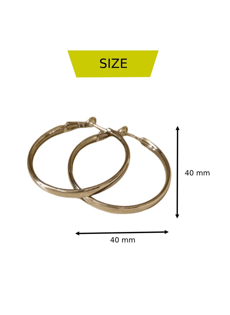 Soko Mesh Dazzling Large Silver Circle Earrings Collection with Elements - Elevate Everyday Style with Fashion-forward Women's Jewellery - Explore Elegant Designs, Perfect for Casual or Formal Wear  - Image 3