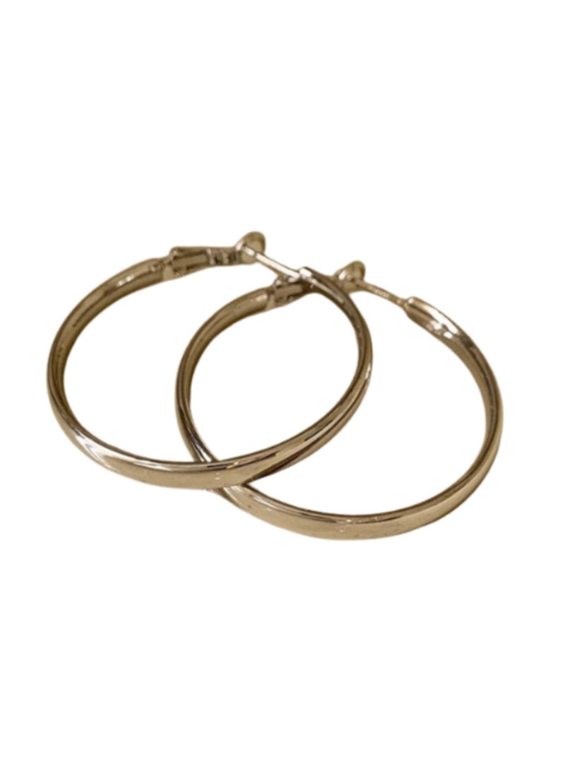 Soko Mesh Dazzling Large Silver Circle Earrings Collection with Elements - Elevate Everyday Style with Fashion-forward Women's Jewellery - Explore Elegant Designs, Perfect for Casual or Formal Wear  - Image 5