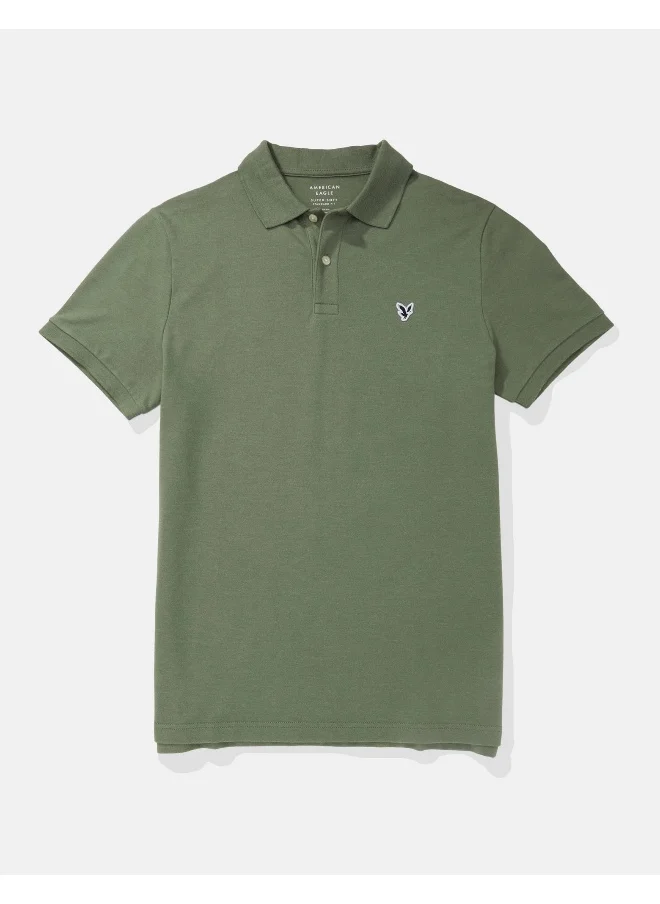 American Eagle Embroidered Logo Polo T-shirt