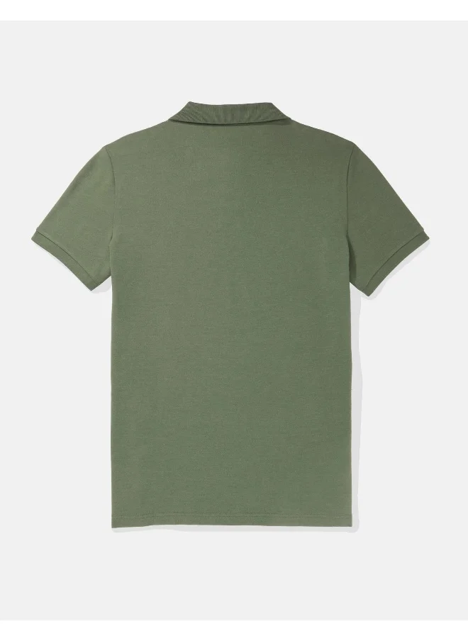 American Eagle Embroidered Logo Polo T-shirt