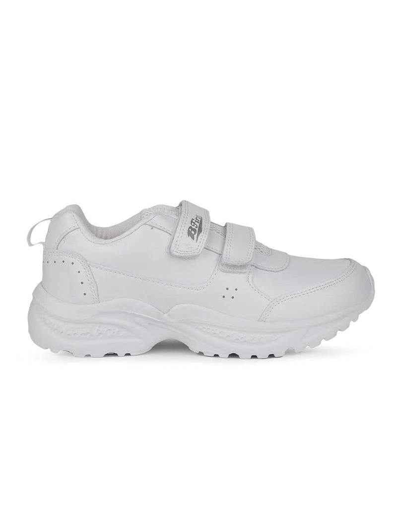 Bata Unisex Velcro School Shoes - White (5 UK) (4511008) - Image 2