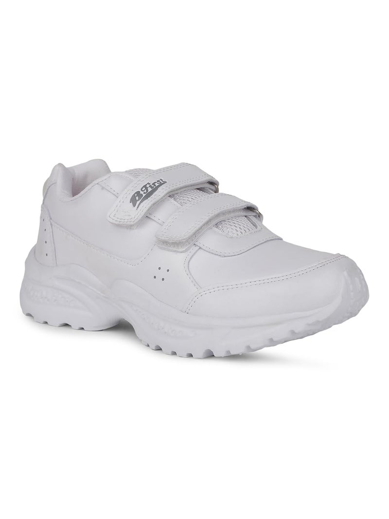 Bata Unisex Velcro School Shoes - White (5 UK) (4511008) - Image 1