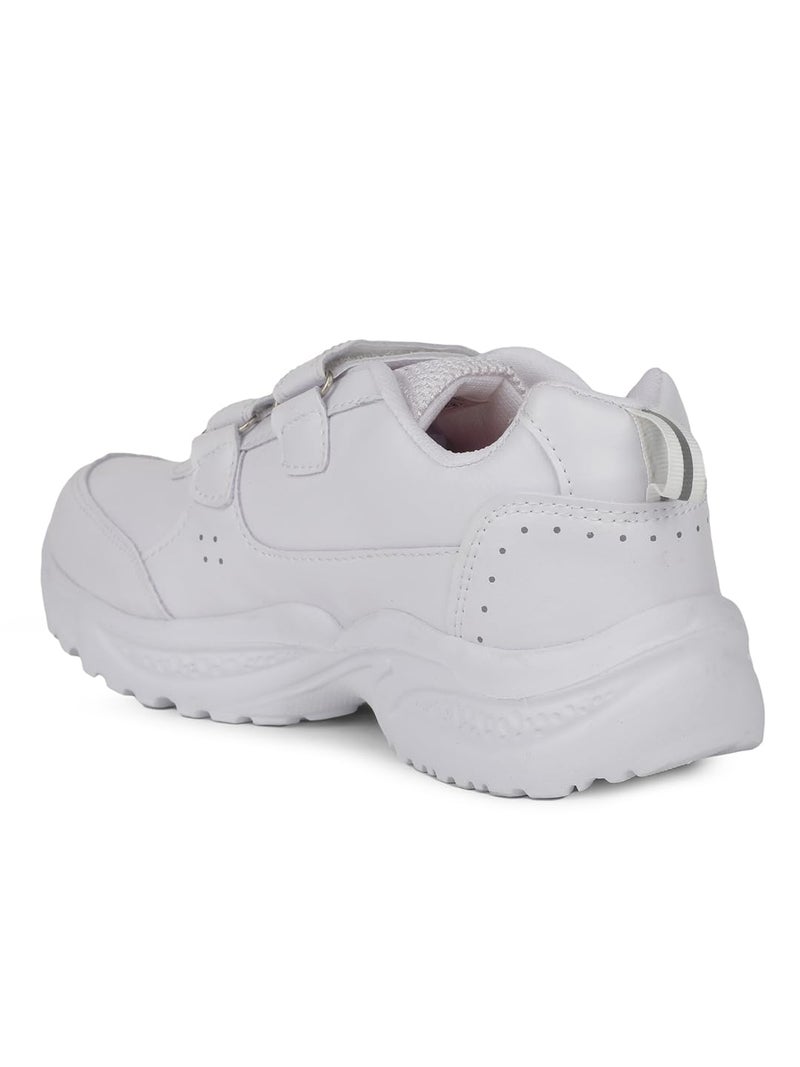 Bata Unisex Velcro School Shoes - White (5 UK) (4511008) - Image 3