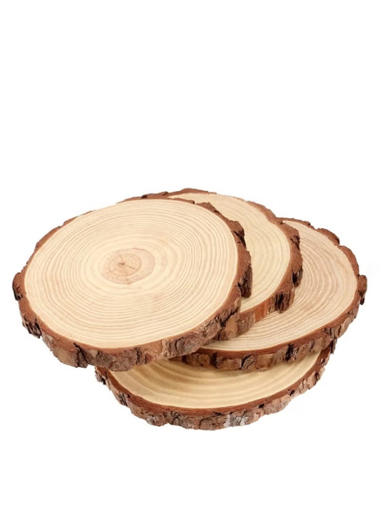قاعدة أكواب خشبية على شكل جذع شجرة، مناسبة للأكواب والأطباق، ويمكن استخدامها كزينة على مكتبك أو منزلك - Image 1