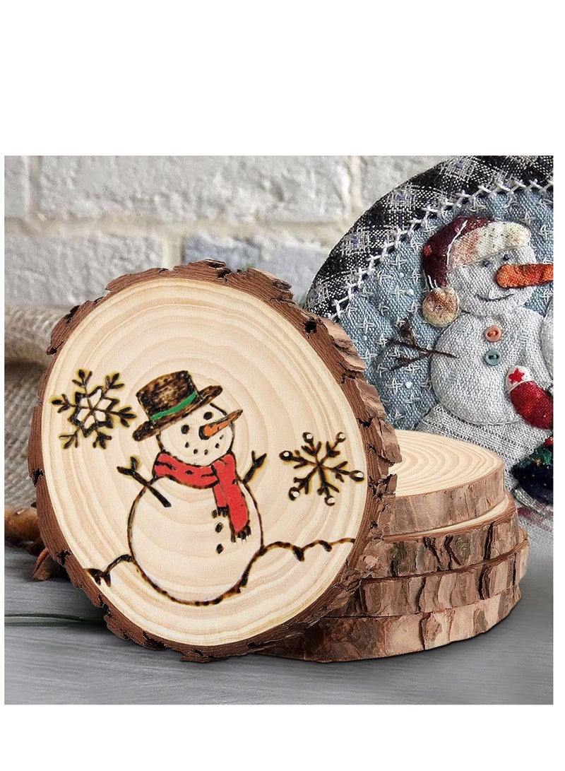 قاعدة أكواب خشبية على شكل جذع شجرة، مناسبة للأكواب والأطباق، ويمكن استخدامها كزينة على مكتبك أو منزلك - Image 4