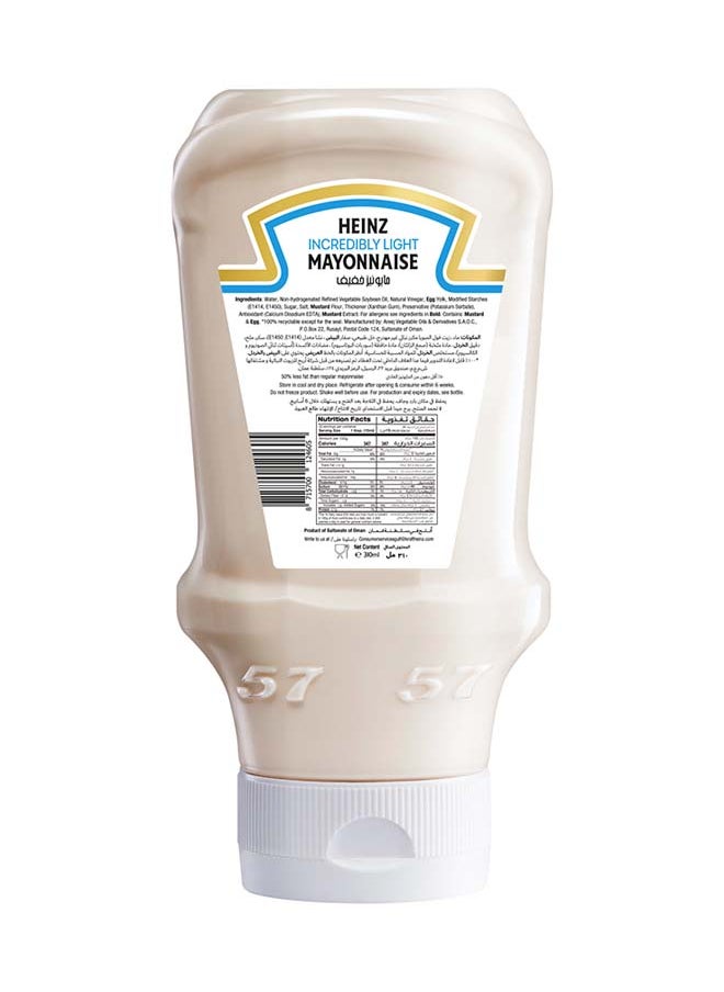 Heinz Light Mayonnaise Top Down Squeezy Bottle  - Image 2